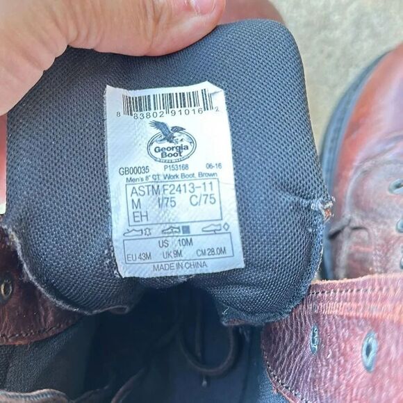 Georgia Boot Glennville Waterproof Work Boot Men’s Size 10 Slip Resistant main image 9